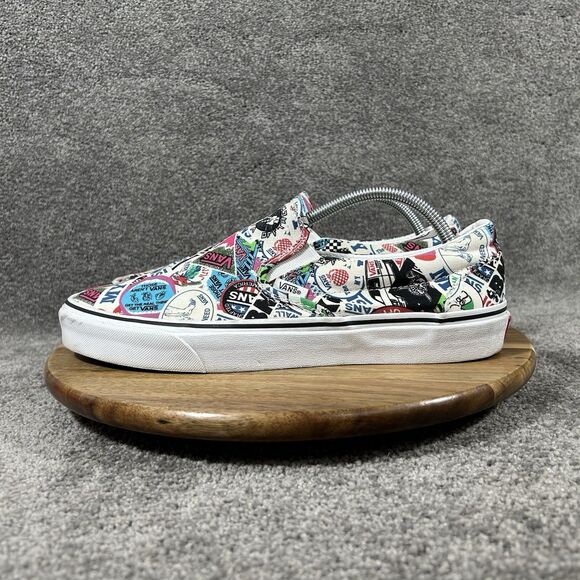 Vans Classic Slip On Men’s Size 11.5 Sticker Mash Up Grunge Y2K Skate Shoes Used main image 4